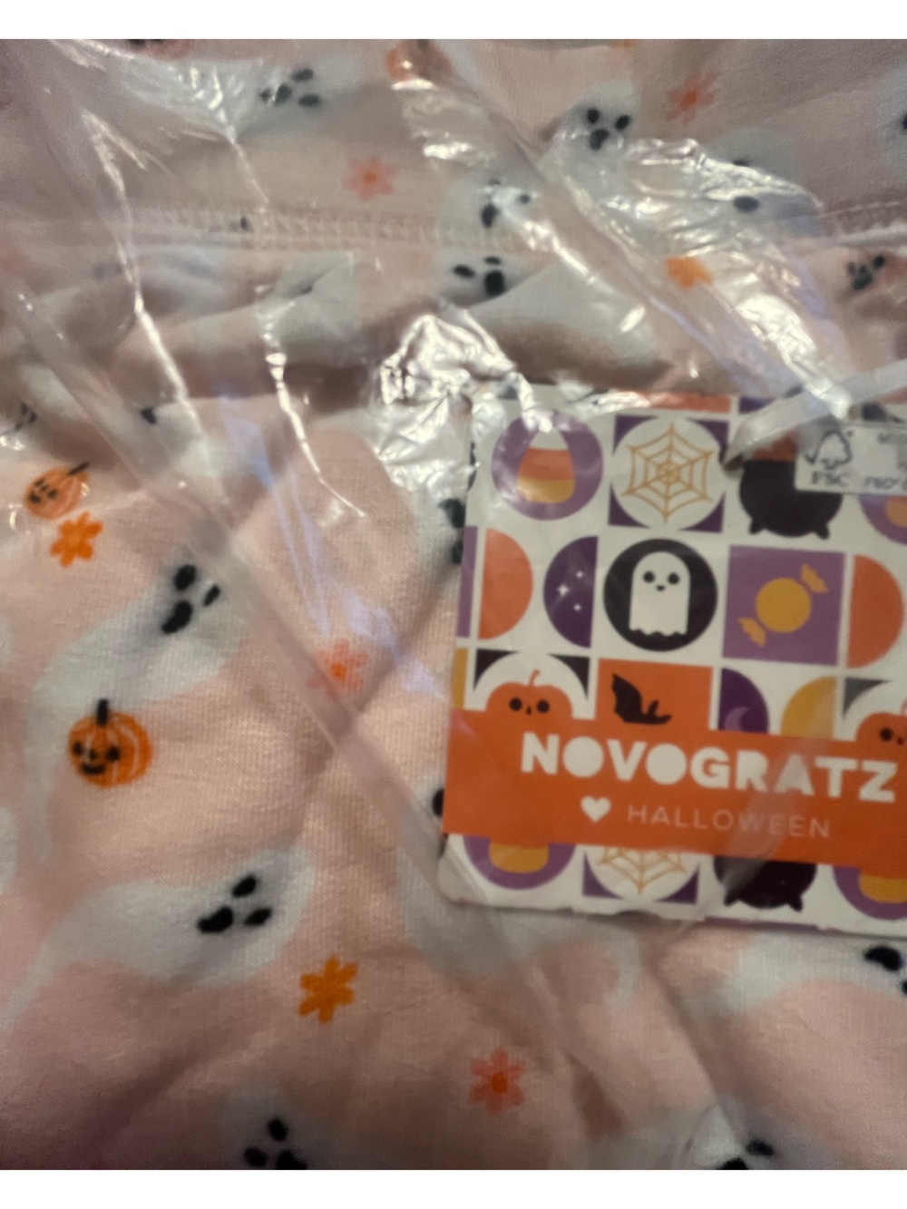 NWT NOVOGRATZ Let's Boogie Halloween Ghost Print Sleep Pants - Picture 7 of 10